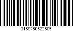 Código de barras (EAN, GTIN, SKU, ISBN): '0159750522505'