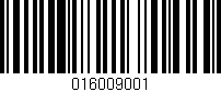 Código de barras (EAN, GTIN, SKU, ISBN): '016009001'