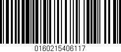Código de barras (EAN, GTIN, SKU, ISBN): '0160215406117'