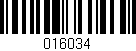 Código de barras (EAN, GTIN, SKU, ISBN): '016034'
