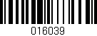 Código de barras (EAN, GTIN, SKU, ISBN): '016039'