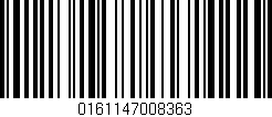 Código de barras (EAN, GTIN, SKU, ISBN): '0161147008363'