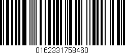 Código de barras (EAN, GTIN, SKU, ISBN): '0162331758460'