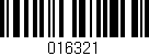 Código de barras (EAN, GTIN, SKU, ISBN): '016321'