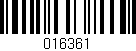 Código de barras (EAN, GTIN, SKU, ISBN): '016361'