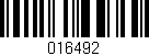 Código de barras (EAN, GTIN, SKU, ISBN): '016492'