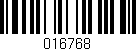 Código de barras (EAN, GTIN, SKU, ISBN): '016768'