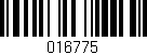 Código de barras (EAN, GTIN, SKU, ISBN): '016775'
