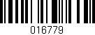 Código de barras (EAN, GTIN, SKU, ISBN): '016779'
