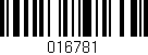 Código de barras (EAN, GTIN, SKU, ISBN): '016781'