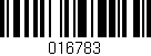 Código de barras (EAN, GTIN, SKU, ISBN): '016783'