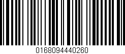 Código de barras (EAN, GTIN, SKU, ISBN): '0168094440260'