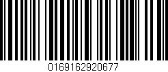 Código de barras (EAN, GTIN, SKU, ISBN): '0169162920677'