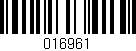 Código de barras (EAN, GTIN, SKU, ISBN): '016961'