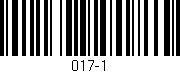 Código de barras (EAN, GTIN, SKU, ISBN): '017-1'
