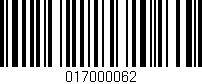 Código de barras (EAN, GTIN, SKU, ISBN): '017000062'