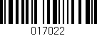 Código de barras (EAN, GTIN, SKU, ISBN): '017022'