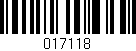 Código de barras (EAN, GTIN, SKU, ISBN): '017118'