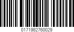 Código de barras (EAN, GTIN, SKU, ISBN): '0171982760029'