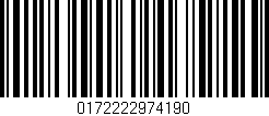 Código de barras (EAN, GTIN, SKU, ISBN): '0172222974190'