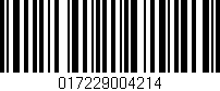 Código de barras (EAN, GTIN, SKU, ISBN): '017229004214'