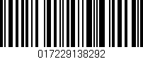 Código de barras (EAN, GTIN, SKU, ISBN): '017229138292'
