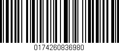 Código de barras (EAN, GTIN, SKU, ISBN): '0174260836980'