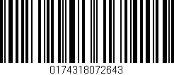 Código de barras (EAN, GTIN, SKU, ISBN): '0174318072643'