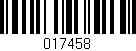 Código de barras (EAN, GTIN, SKU, ISBN): '017458'