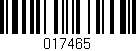 Código de barras (EAN, GTIN, SKU, ISBN): '017465'