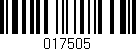 Código de barras (EAN, GTIN, SKU, ISBN): '017505'