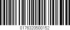 Código de barras (EAN, GTIN, SKU, ISBN): '0176320500152'