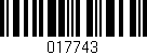 Código de barras (EAN, GTIN, SKU, ISBN): '017743'