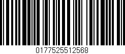 Código de barras (EAN, GTIN, SKU, ISBN): '0177525512568'