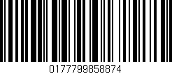Código de barras (EAN, GTIN, SKU, ISBN): '0177799858874'