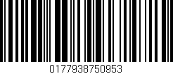 Código de barras (EAN, GTIN, SKU, ISBN): '0177938750953'