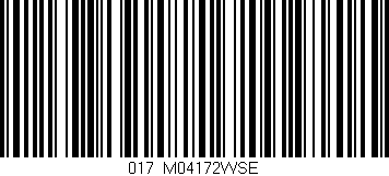 Código de barras (EAN, GTIN, SKU, ISBN): '017/M04172WSE'