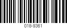 Código de barras (EAN, GTIN, SKU, ISBN): '018-9361'