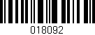 Código de barras (EAN, GTIN, SKU, ISBN): '018092'