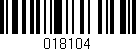 Código de barras (EAN, GTIN, SKU, ISBN): '018104'
