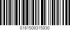 Código de barras (EAN, GTIN, SKU, ISBN): '0181508315930'