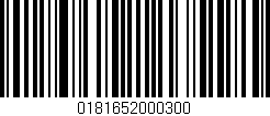 Código de barras (EAN, GTIN, SKU, ISBN): '0181652000300'