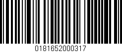 Código de barras (EAN, GTIN, SKU, ISBN): '0181652000317'