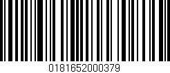 Código de barras (EAN, GTIN, SKU, ISBN): '0181652000379'