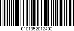Código de barras (EAN, GTIN, SKU, ISBN): '0181652012433'