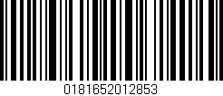 Código de barras (EAN, GTIN, SKU, ISBN): '0181652012853'