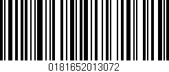 Código de barras (EAN, GTIN, SKU, ISBN): '0181652013072'