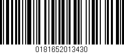 Código de barras (EAN, GTIN, SKU, ISBN): '0181652013430'