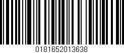 Código de barras (EAN, GTIN, SKU, ISBN): '0181652013638'