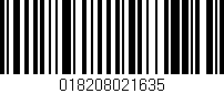 Código de barras (EAN, GTIN, SKU, ISBN): '018208021635'